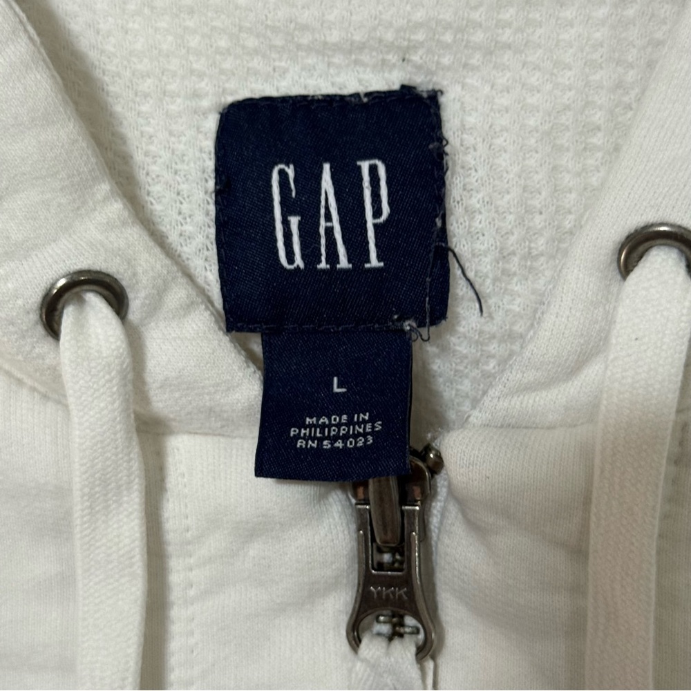 GAP Classic White Hoodie with Zip - Picture 7 of 10